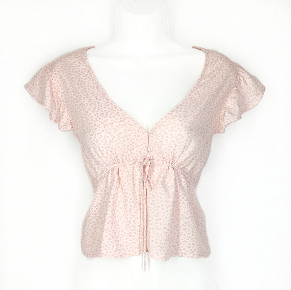 Wild Fable top, blouse, size large, women's top, floral.